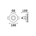 Ideal Lux Recessed luminaire SAMBA ROUND, IP20, GU10, paintable plaster, opening � 6cm