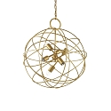 Luminaire à suspension KONSE 6 flammes E27 IP20, or, satiné