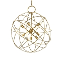 Luminaire à suspension KONSE 7 flammes E27 IP20, or, satiné
