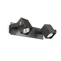 Applique et plafonnier MOUSE � 2 flammes, pivotant, rotatif GU10 IP20, noir 