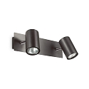 Applique et plafonnier SPOT � 2 flammes, pivotant, rotatif GU10 IP20, noir mat