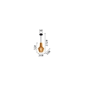 Ideal Lux Luminaire à suspension CITRUS-1 inclinable E27 IP20, bois, noir 