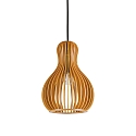 Luminaire à suspension CITRUS-3 E27 IP20, bois, noir 