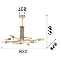 Luminaire � suspension TRIUMPH 8 flammes E27 IP20
