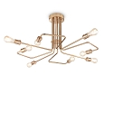 Luminaire de plafond TRIUMPH 8 flammes E27 IP20, laiton antique