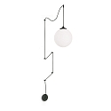 Luminaire à suspension BOA à 1 flamme E27 IP20, noir mat
