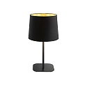 Lampe de table NORDIK E27 IP20, or, noir mat