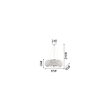 Ideal Lux pendant luminaire PASHA 14 flames E14 IP20, gold