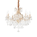 Lustre NAPOLEON 8 flammes E14 IP20, or