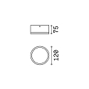 Ideal Lux Outdoor wall / ceiling luminaire URANO SMALL, � 12cm, GX53 max. 15W, aluminium / acrylic, matt anthracite