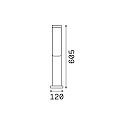 Ideal Lux Outdoor LED floor luminaire ETERE, IP44, height 60.5cm, 10.5W 4000K 780lm, anthracite