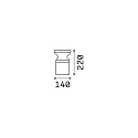Ideal Lux Outdoor floor luminaire TORRE SMALL, IP44, height 60cm, E27, matt black / opal