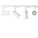 Ideal Lux Projecteur triphasé SMILE CRi >80 pour VDU, réglable IP20, blanche 