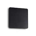 Luminaire mural COVER SQUARE indirect IP20, opale, noir , revêtement en poudre