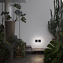 Ideal Lux Luminaire mural COVER SQUARE indirect IP20, opale, noir , revêtement en poudre