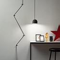Ideal Lux Pendant luminaire TALL BIG, Ø 13.5cm / height max. 592cm, E27 max. 42W, open, black