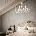 Ideal Lux Lustre JUSTINE 8 flammes E14 IP20, blanc mat