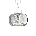 Luminaire � suspension AUDI-80 5 flammes G9 IP20, chrome, d�gager, couleurs fum�e