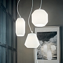 Ideal Lux Luminaire � suspension ORIGAMI 3 flammes E27 IP20, blanche