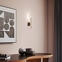 Ideal Lux Wall luminaire EQUINOXE, incl. G4 2W 3000K 170lm, metal / clear glass, antique brass