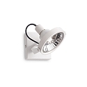 Wall-/Ceiling spot GLIM, 1 flame, incl. GU10 QPAR111 13W 3000K, white