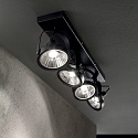 Ideal Lux Applique et plafonnier GLIM 4 flammes GU10 IP20, noir , rev�tement en poudre