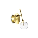 Applique et plafonnier MARACAS à 1 flamme G4 IP20, dégager, laiton brossé