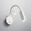 LED wall luminaire FOCUS-2, with Flex-Arm and switch, 3W 3000K 130lm, black
