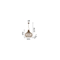 Ideal Lux Luminaire à suspension ONION BIG E27 IP20, marron