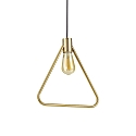 Luminaire à suspension ABC E27 IP20, laiton brossé, noir 