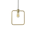 Luminaire à suspension ABC E27 IP20, laiton brossé, noir 