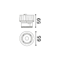 Ideal Lux Lumi�re encastr�e DYNAMIC IP54, noir   10W 1000lm 4000K 35� 35� CRI >90