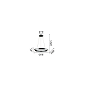 Luminaire � suspension ORACLE ROUND D60 rond, m�dium, commutable IP20, blanche 