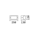 Ideal Lux Luminaire mural d’extérieur REX-1 E27 IP44, blanche, marron café