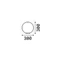 Ideal Lux Outdoor ball luminaire DORIS, IP44, E27 max. 60W, plastic in granite look, � 30cm