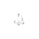 Ideal Lux Luminaire � suspension ARIZONA 3 flammes GX53 IP20, blanche, laiton satin�