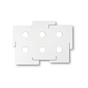 Wall / Ceiling luminaire TOTEM, 6 flames, laser formed metal, incl. GX53 9.5W 3000K, white