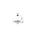 Ideal Lux Luminaire � suspension ORACLE ROUND D60 rond, m�dium, commutable IP20, noir 