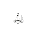 Ideal Lux Luminaire � suspension ORACLE ROUND D70 grand, rond, commutable IP20, noir 