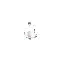 Ideal Lux Luminaire à suspension CARTA SP1 médium E27 IP20, blanche, blanc mat