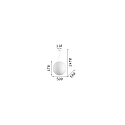 Ideal Lux Luminaire à suspension CARTA SP1 grand E27 IP20, blanche, blanc mat
