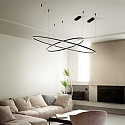 Ideal Lux Luminaire � suspension ORACLE SLIM SP D90 grand, rond, commutable IP20, noir 