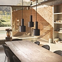 Ideal Lux Luminaire à suspension HOLLY à 1 flamme E27 IP20, noir , revêtement en poudre