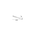 LED wall luminaire LINUS, 68W 3000K 3850lm 2x104�, 1-10V dimmable, black