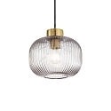 Luminaire à suspension MINT-2 E27 IP20, couleurs fumée, laiton satiné