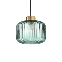 Luminaire à suspension MINT-2 E27 IP20, menthe verte, laiton satiné