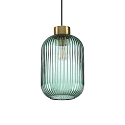 Luminaire à suspension MINT-3 E27 IP20, menthe verte, laiton satiné