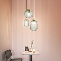 Ideal Lux Luminaire à suspension MINT-3 E27 IP20, menthe verte, laiton satiné