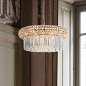 Ideal Lux Luminaire à suspension NABUCCO 18 flammes E14 IP20, or, transparent, allié