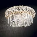 Ideal Lux Luminaire à suspension NABUCCO 18 flammes E14 IP20, or, transparent, allié